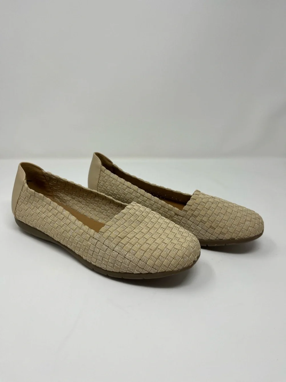 Comfortview Bethany Woven Flats Size 10 Slip On Comfort Shoes Loafer Boho Casual